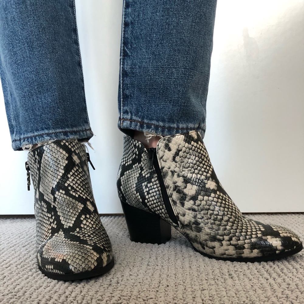 Style & Co Snake Skin Booties (size 8.5)